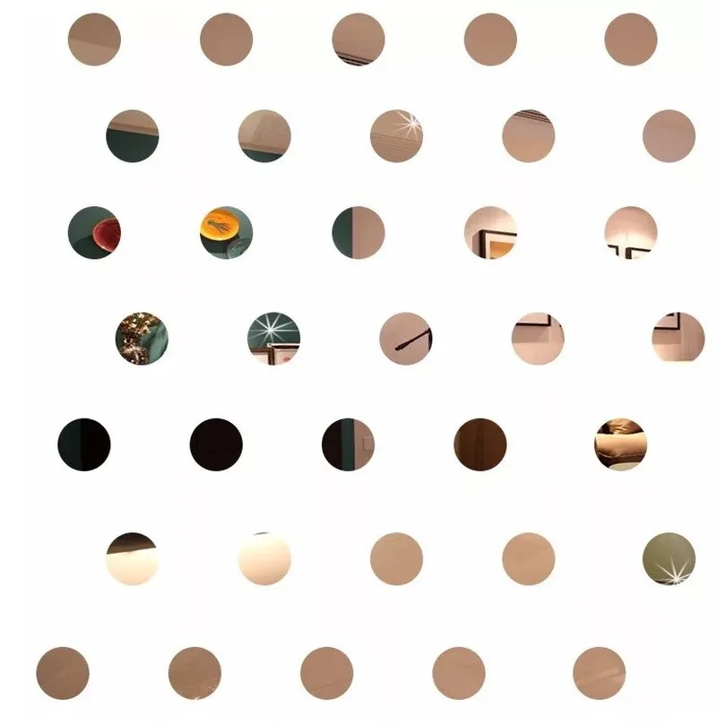 5 см3d акриловые зеркала круглые точки в горошек зеркальные настенные наклейки