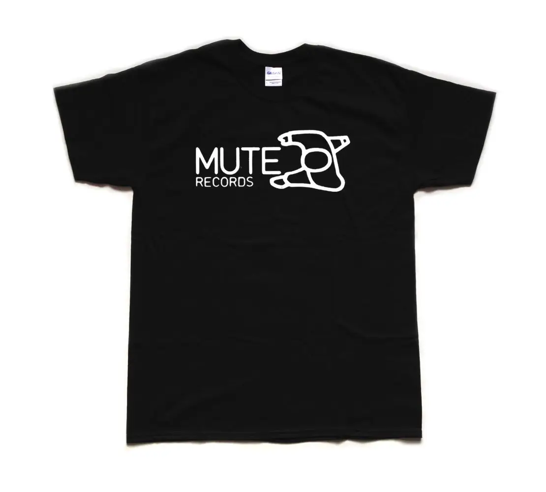 Футболка с принтом MUTE RECORDS Летняя мужская модная футболка Удобная повседневные