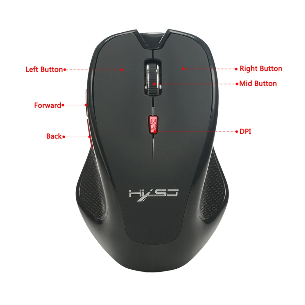 

Black Mini 10m Bluetooth 3.0 Wireless Mouse 2400dpi Gaming Mouse For HXSJ Ergonomics Optical Mice Mouse