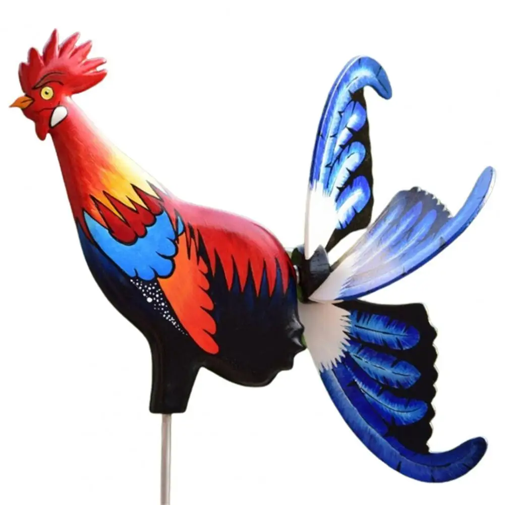 

Windmills Exquisite Decorative Iron Rooster Shape Garden Art Stake for Outdoor Spinner Outdoor Toy Gift for kids vent 2021