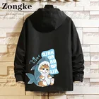 Zongke мультфильм толстовка куртка мужская одежда корейский стиль зимнее пальто мужская зимняя куртка уличная одежда 5XL осень 2021 Новое поступление