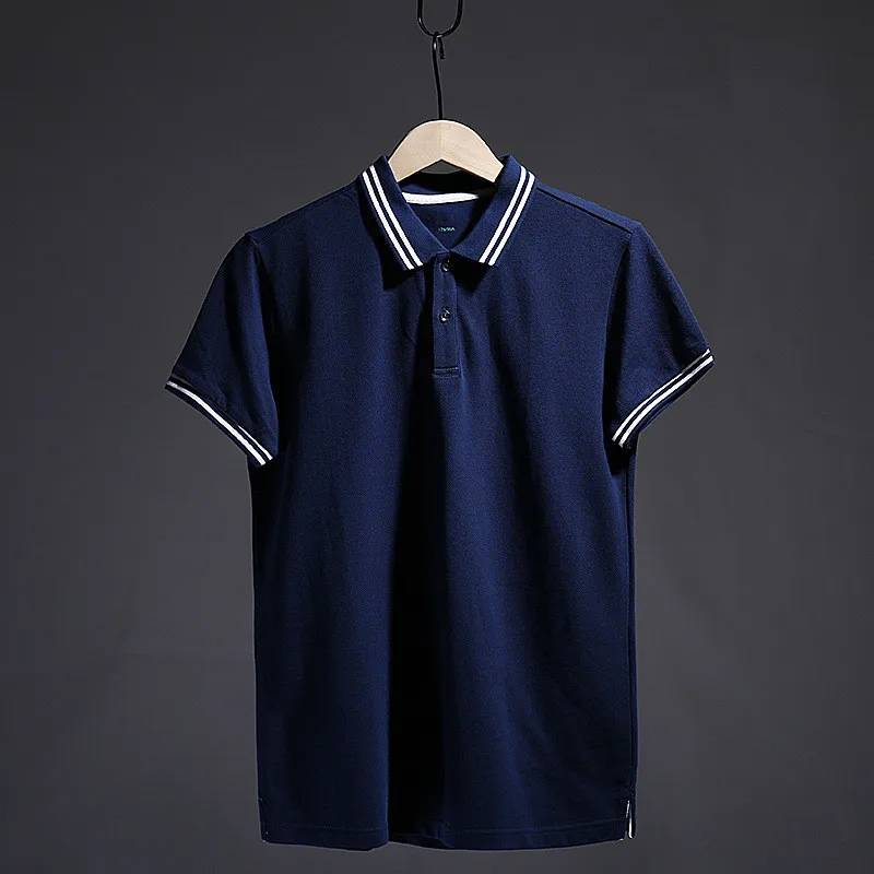 

10072-Summer new cotton POLO shirt men lapels compassionate trend clothes men's short sleeves