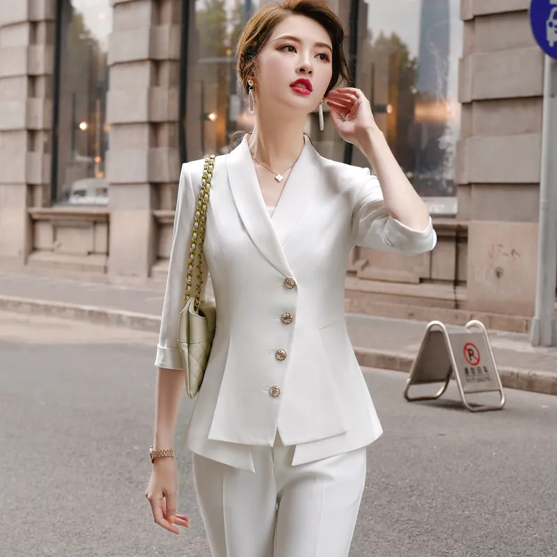 Модные женские костюмы новая весенняя деловая официальная женская элегантная