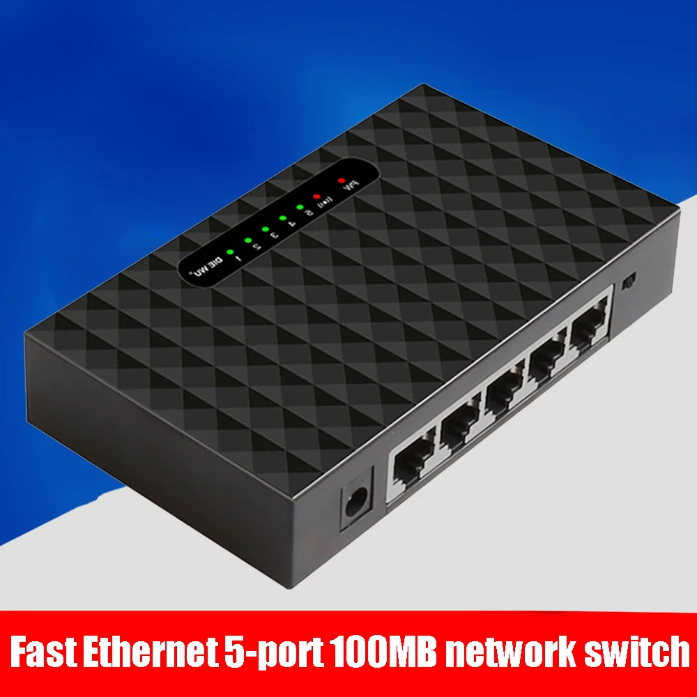 

5 Port Ethernet Network Switch 10/100/1000 Mbps Fast Ethernet Splitter Network Switch Plug & Play