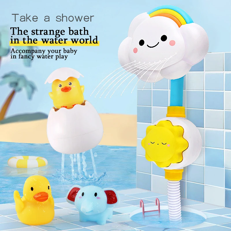 

Детская игрушка для душа облако Радуга Электрический Душ ванная комната детская игрушка для ванны кран Душ Электрический распылитель воды ...