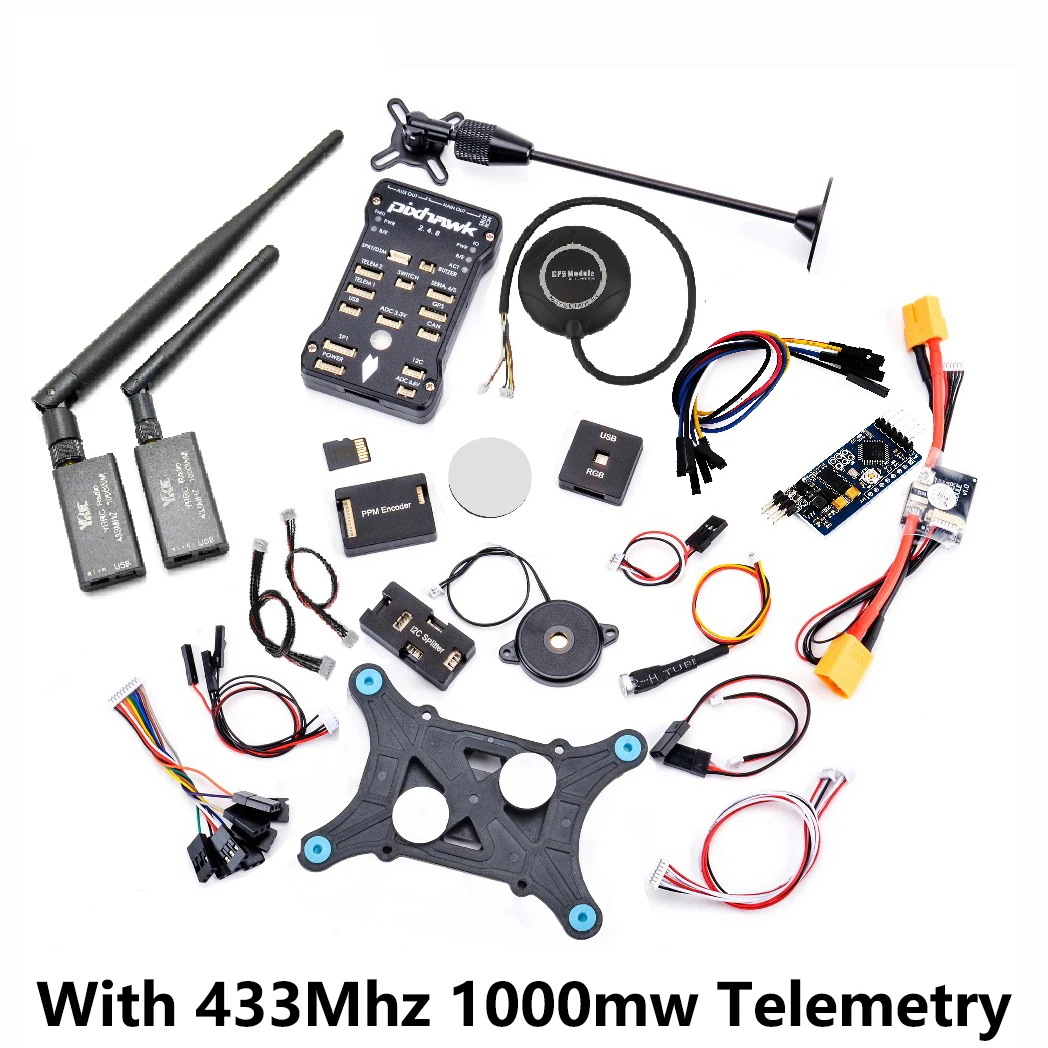 Контроллер полета Pixhawk PX4 PIX 2.4.8 32 бит + 433 / 915 Телеметрия M8N GPS Minim OSD