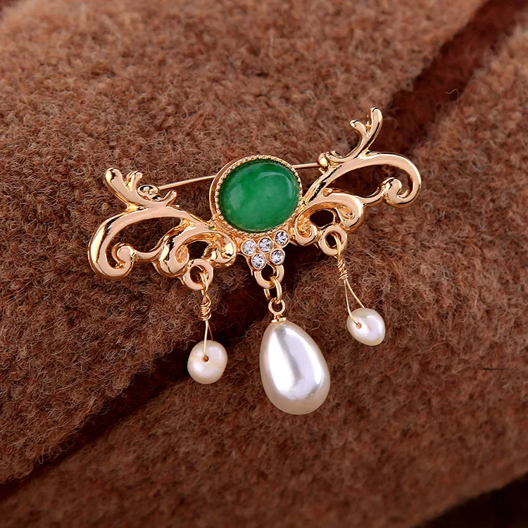 Европейская и американская роскошная женская брошь с имитацией жемчуга|Броши| |