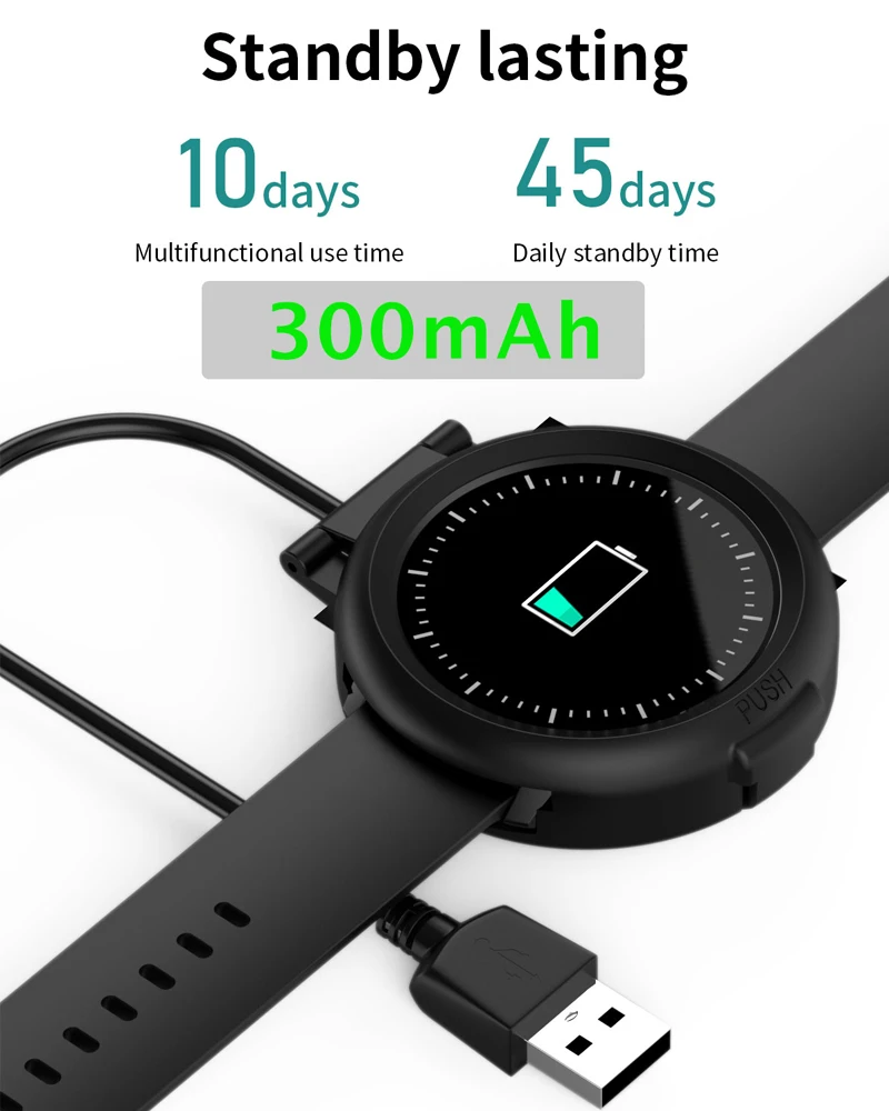 

G21 Smart Watch IP68 Waterproof Fitness Tracker Heart Rate Monitor 1.28 inch Round Screen Men Women Smartwatch For IOS Android