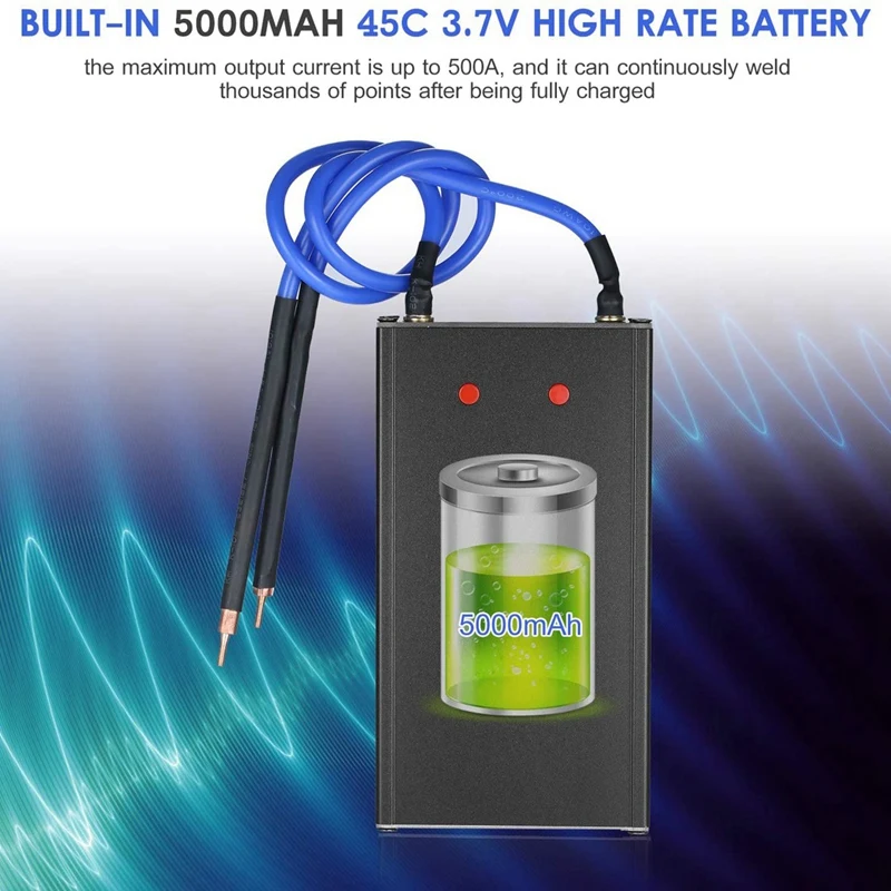 

Portable Pulse Spot Welder Mini Spot Welding Machine with 2 Welder Pen DIY 18650/21700/32650 Lithium Battery Nickel Belt