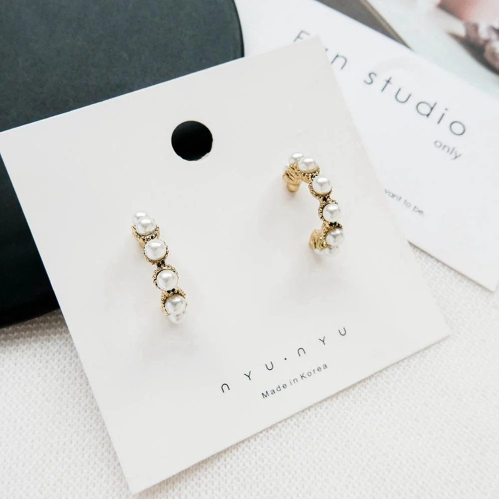 1 пара корейских новых простых сережек с жемчугом для девочек креативная Мода Ins