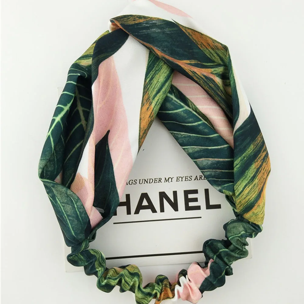 2021 Новое богемное Стиль с головными повязками крест узел эластичная чалма