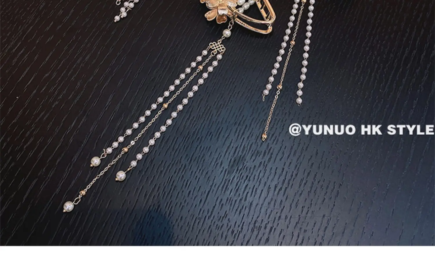 

zq Antique Style Tassel Hairpin Back Head Elegant Grip Temperament Clip Shark Clip