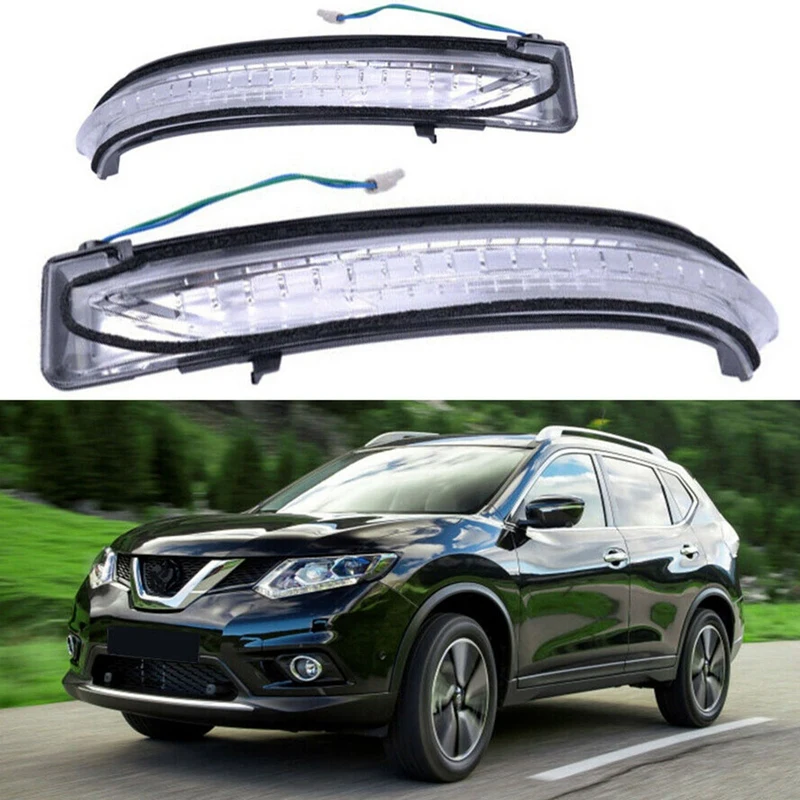 

Rear View Mirror Turn Signal Lamp Light Indicator Blinker Markers for Nissan for X-Trail Rogue Qashqai Murano 2014-2019