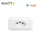 AVATTO Tuya 10A бразильский Стандарт WiFi умная вилка, приложение Smart Life удаленное умное гнездо Голосовая работа для Google Home, Alexa Echo