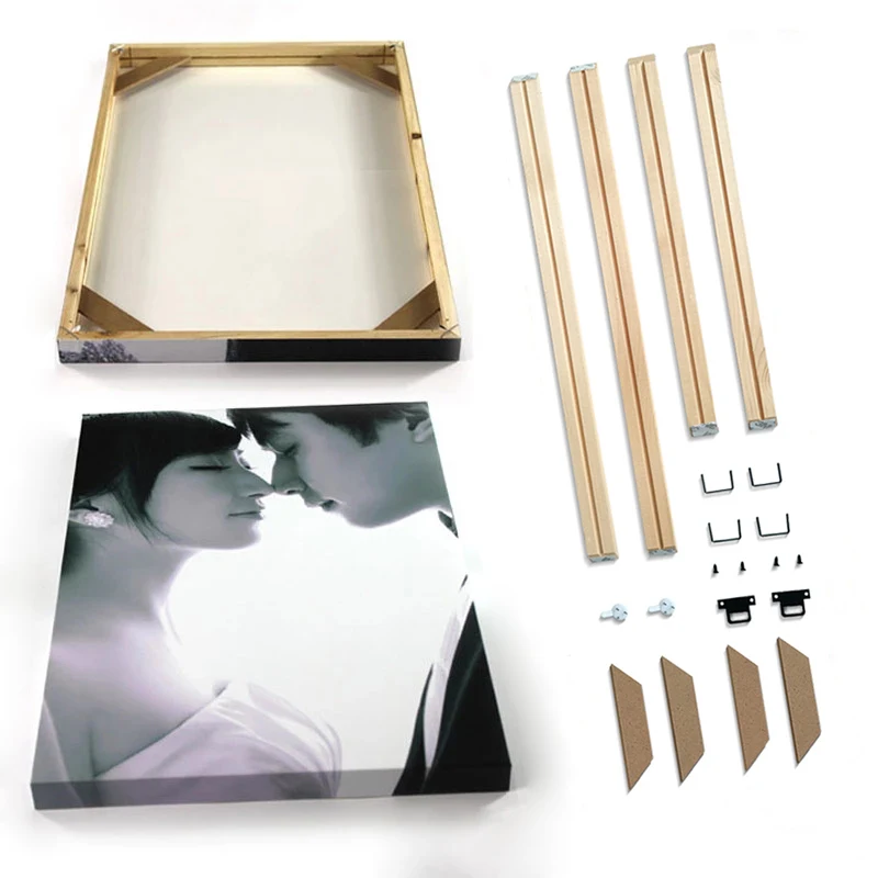 

Large DIY Natural Wood Frame Support Custom Size Canvas Wall Oil Photo Wall Poster Frame Canvas Painting Picture Frame Wall Art