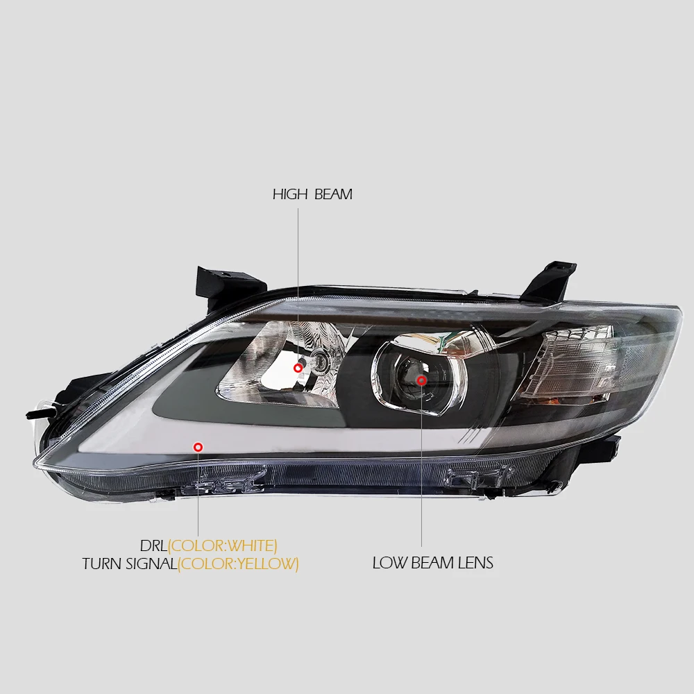 VLAND завод для автомобильных фар Camry светодиодные фары (тип США) 2009 2011 с движущимся