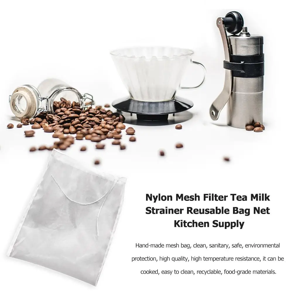 

20X30cm Nut Milk Bag Reusable Almond Milk Bag Strainer Fine Mesh Nylon Cheesecloth Cold Brew Coffee Filter