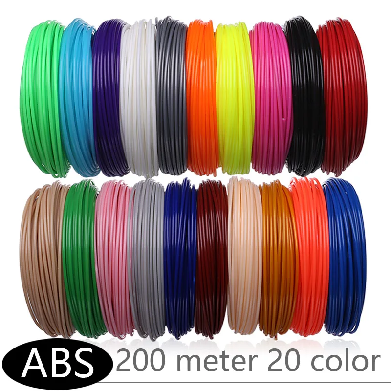 50/100/200 метров ABS PLA 1 75 мм нити пластик для 3d ручка не загрязняет окружающую среду