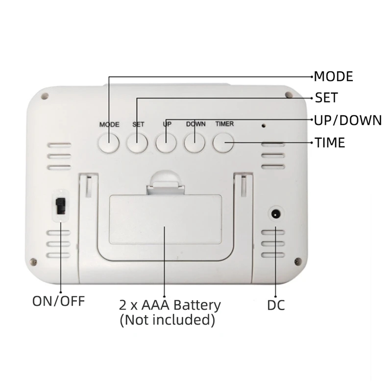 Голосовое управление светодиодный цифровой будильник usb зарядка Настольный ЖКД