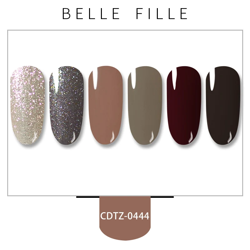 Belle Fille Гель лак набор для маникюра ногтей 6 шт./партия УФ цвета Полупостоянный