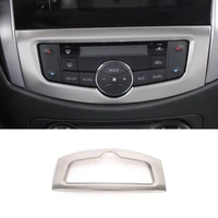 for nissan navara 2017 18 19 2020 stainless silvery car air conditioner switch panel cover trim sticker car accessories styling