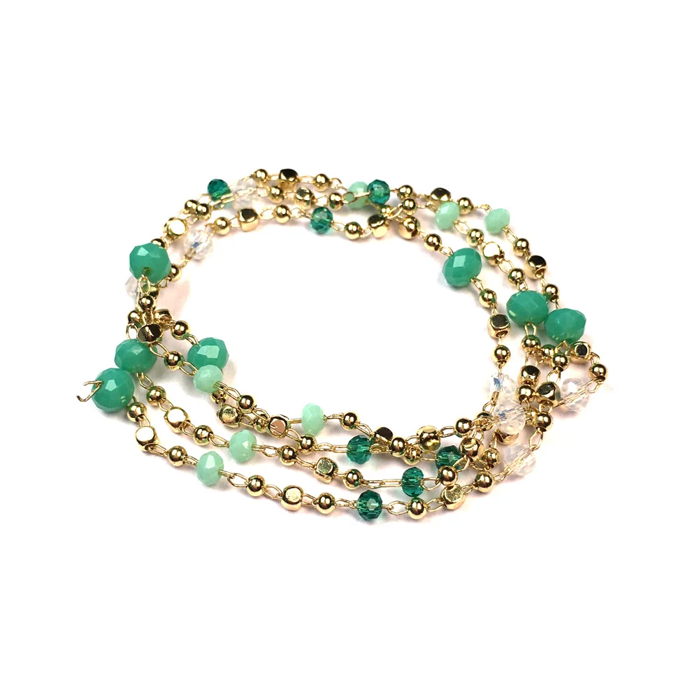 Металлическая позолоченная бусина 3x4 мм с кристаллами медная цепочка для