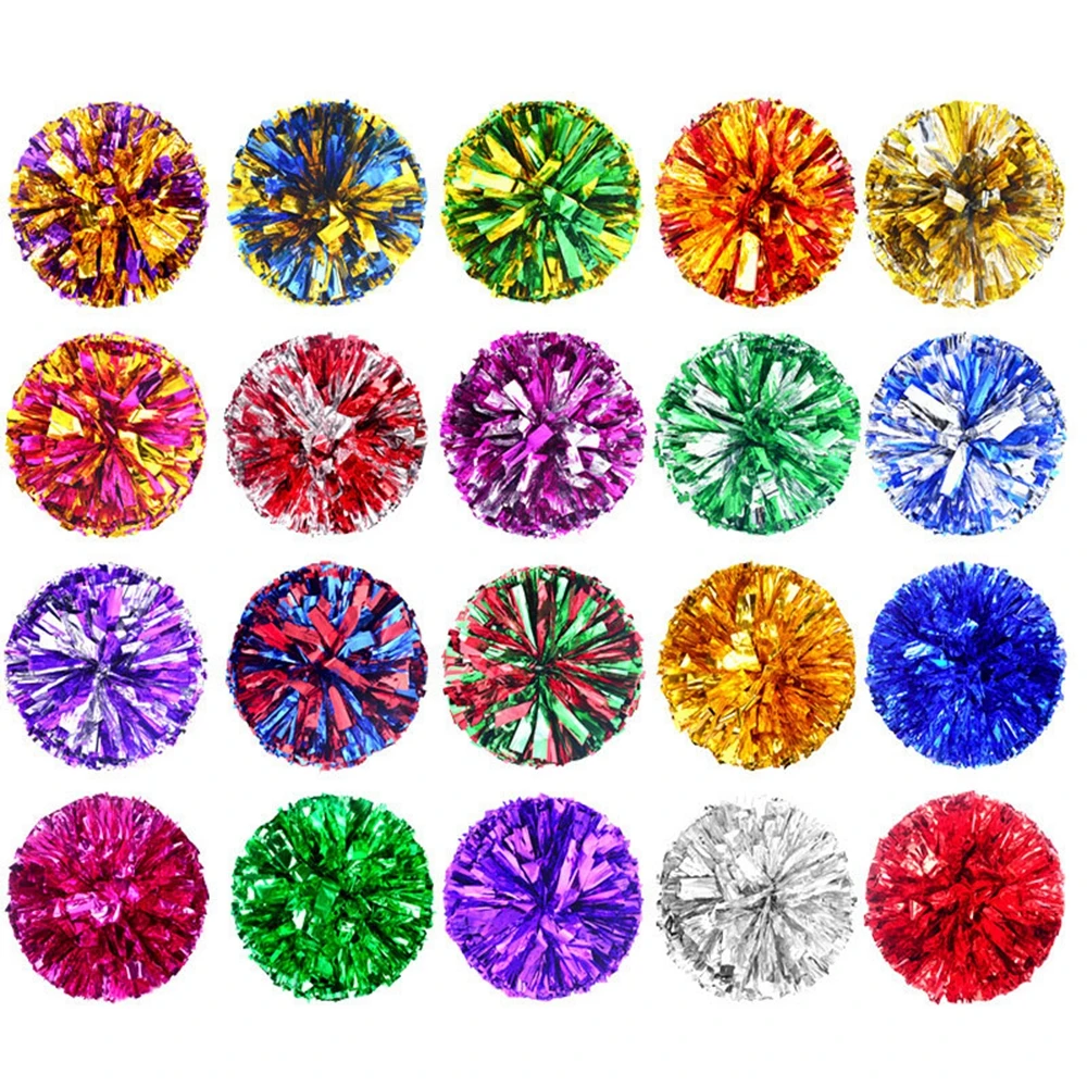 

28cm Game Pom Poms Double Hole Handle Cheerleading Cheering Ball Sports Match Vocal Dance Party Concert Decor Club Supplies