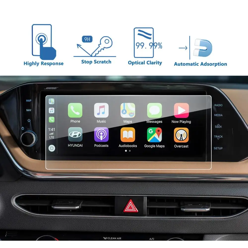 lfotpp for sonata dn8 10 25 inch 2020 car multimedia radio display screen protector film auto interior protective sticker free global shipping