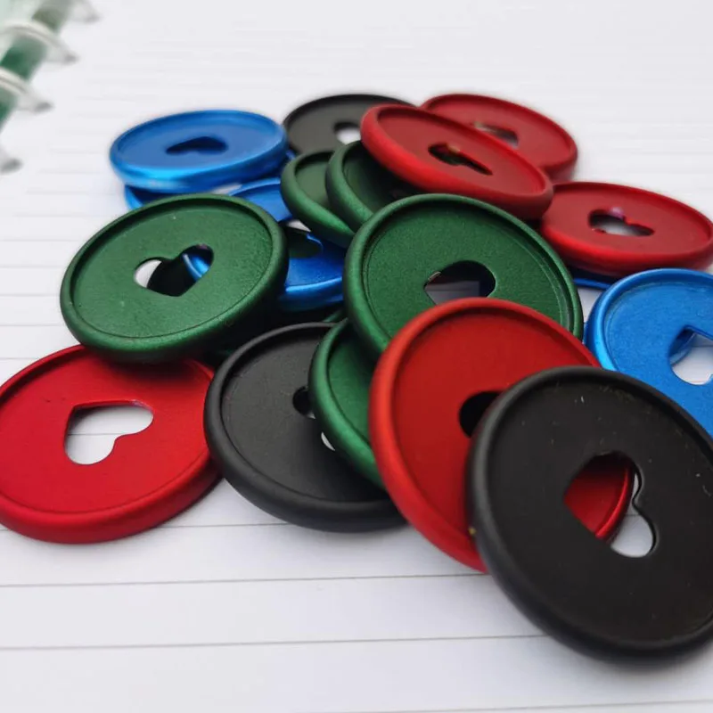 

12PCS Notebook Binding Buckle Disc Mushroom Hole Button Disc Loose Leaf Mushroom Hole Binding Plastic Buckle For Office Rings