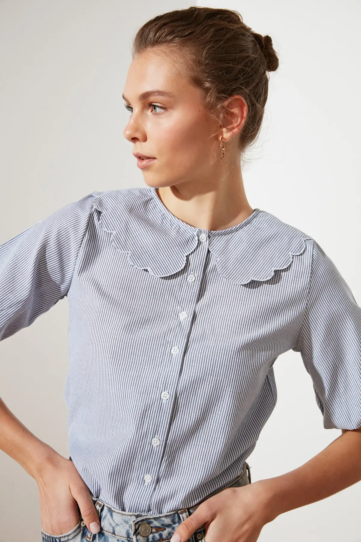 Модная рубашка с воротником TWOSS20GO0075 | Женская одежда