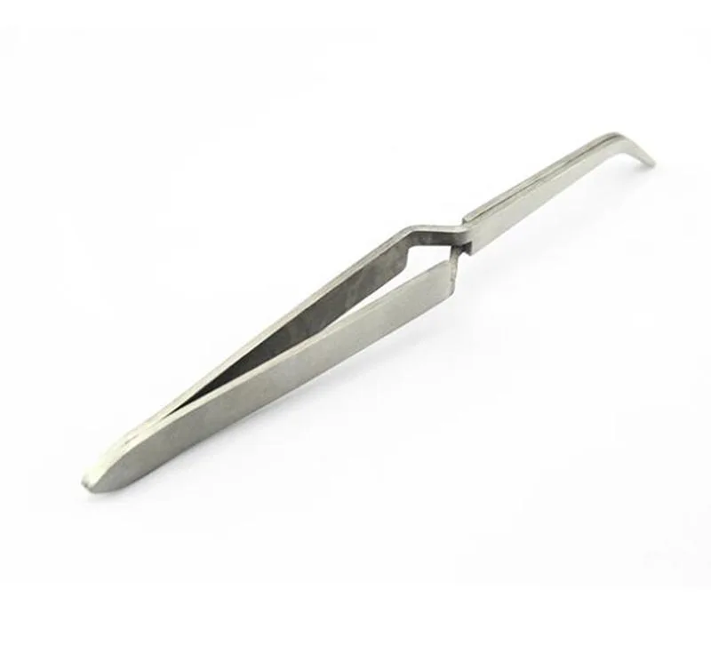 A Stainless Steel Cross Action Tweezers Nail Styling Clip Manicure Nail Art Tools Shaping Tweezer Acrylic UV Gel Curve Fixed Pinch - Цвет: A