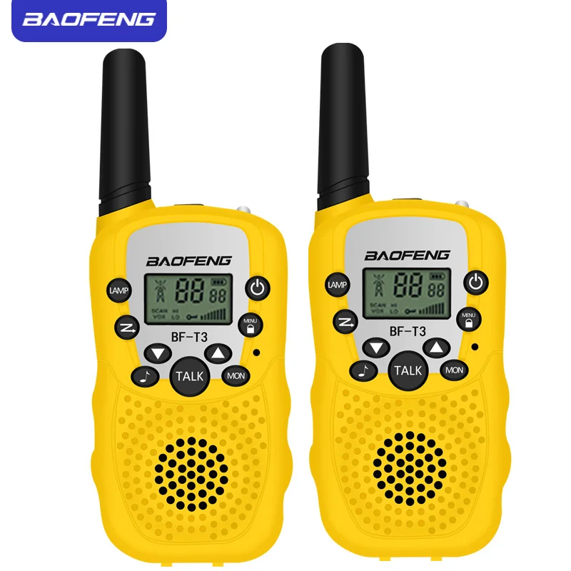 

2PCS Baofeng BF T3 Portable Walkie Talkie Toy Radio 22 CH 1-1.5KM Talk Range Interphone For Kids Adults Outdoor activities
