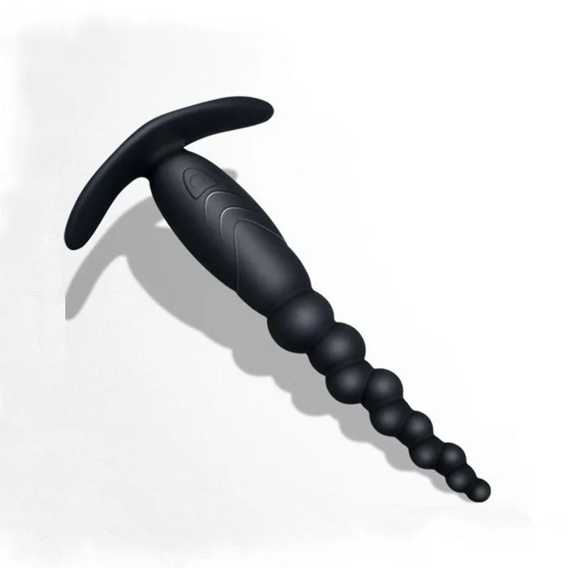 USB Rechargeable Anal Bead Plug Vibrator Adult Sex Toys for Men Woman Silicone Dildo Vibrador Butt Male Prostate Massager | Красота и
