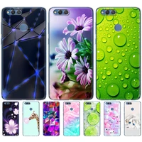 cover phone case for huawei honor 7x soft tpu silicon back cover 360 full protective printing transparent honor 7x clear coque