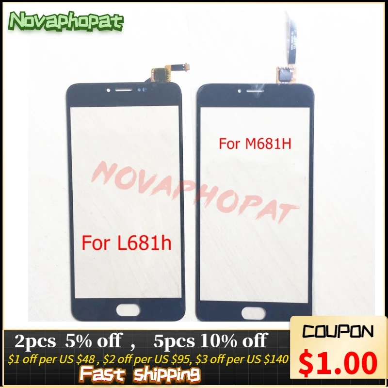 Novaphopat черный/белый датчик для Meizu M3 Note L681H / M3note M681H сенсорный экран дигитайзер
