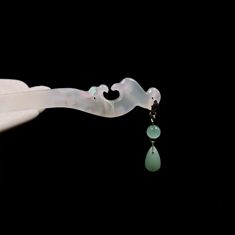 Китайская Этническая древняя шпилька для волос головной убор Hanfu с кисточкой