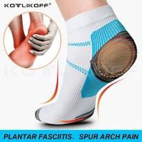1 pairs high quality foot compression socks for plantar fasciitis heel spurs arch pain comfortable socks venous ankle socks