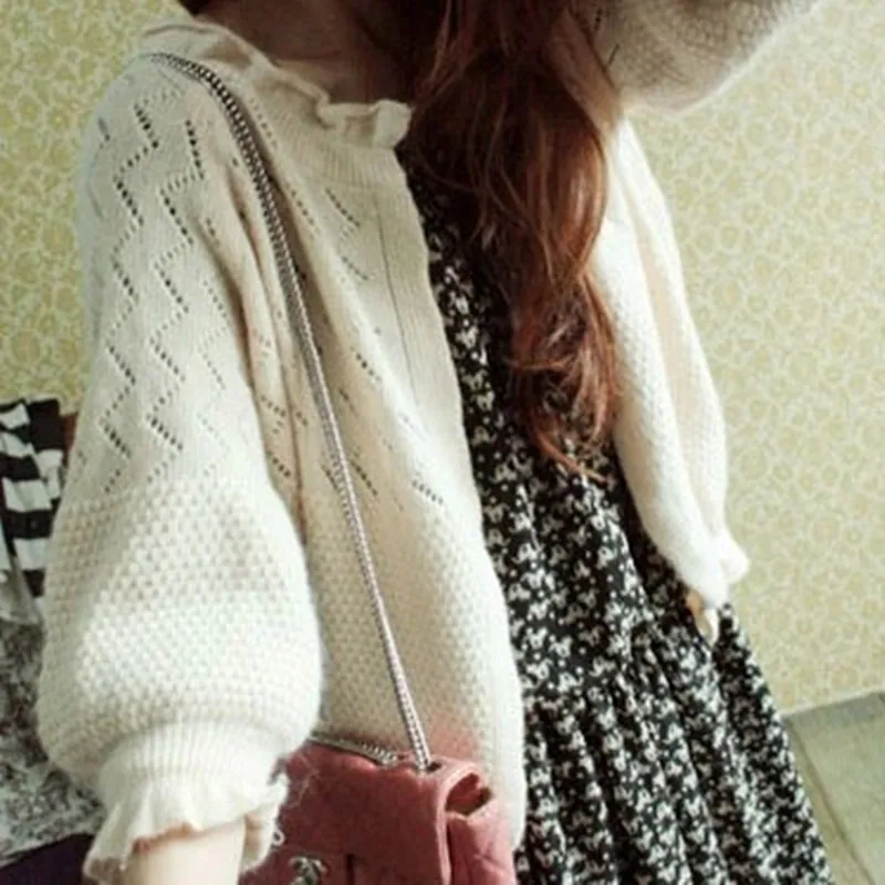 

Women's Sweater Cardigan 2020 New Knit Sweater Cardigan Jacket Short Hollow Korean Version Of The Shawl Spring Autumn Thin Coat