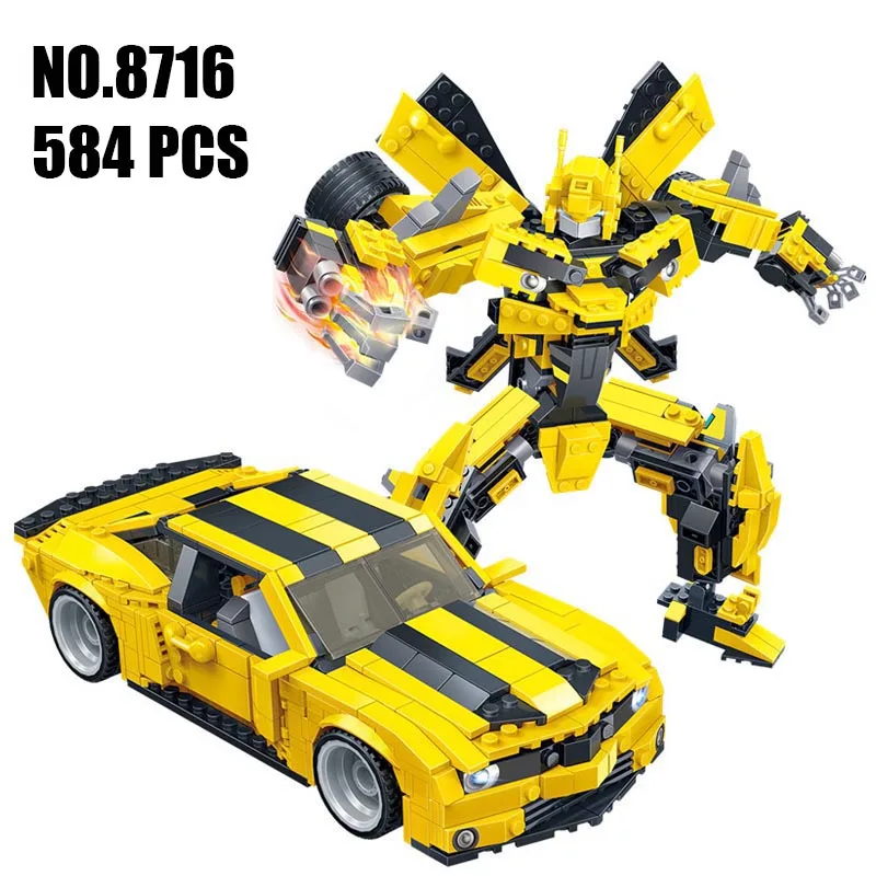 

8715 City Transform Robot 30cm Car Blocks 584pc Bricks Building Classic Educational Gift Toys For Children