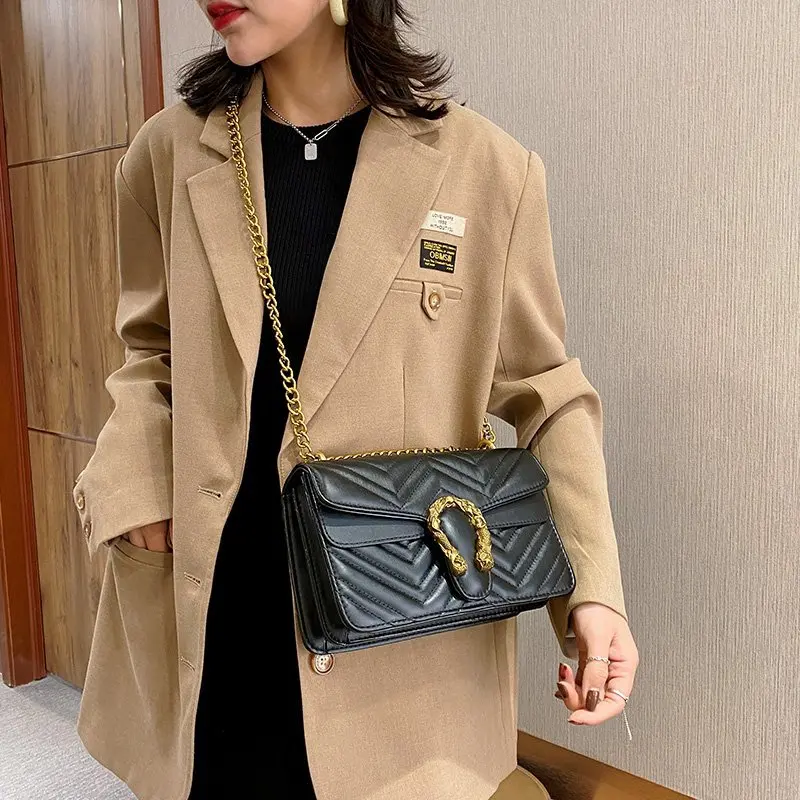 2021 Новый Для женщин сумка Роскошные Дизайнерские шикарные женские сумки с цепью