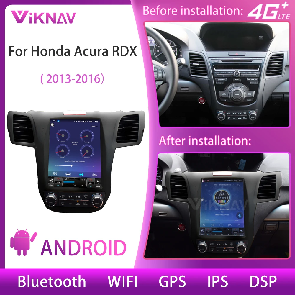 

Автомагнитола 2 din Android 10,0 для Honda Acura RDX 2013-2016, автомагнитола, стерео, GPS-навигатор, плеер, мультимедийный вертикальный экран