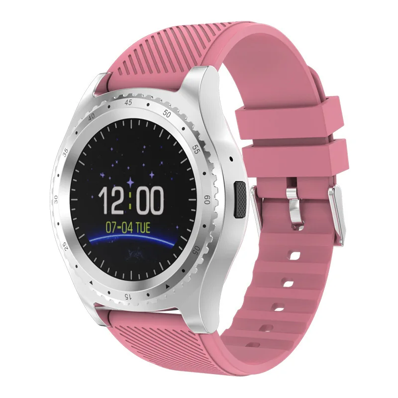 Pink Silver L9 Смарт-часы с камерой Bluetooth спортивные часы Обнаружение сна Шагомер фитнес-монитор Поддержка sim-карты Smartwatch 1yw - Цвет: Pink Silver