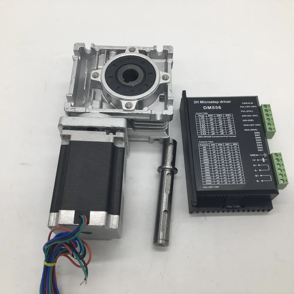 Червячная коробка передач RV030 редуктор скорости 14 мм выход с комплектом шагового