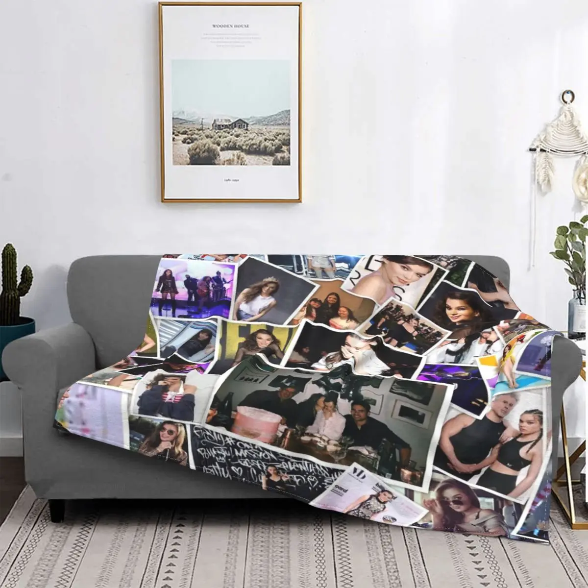 

Hailee-Manta a cuadros para cama, cobertor de playa, manta doble, colchas de verano