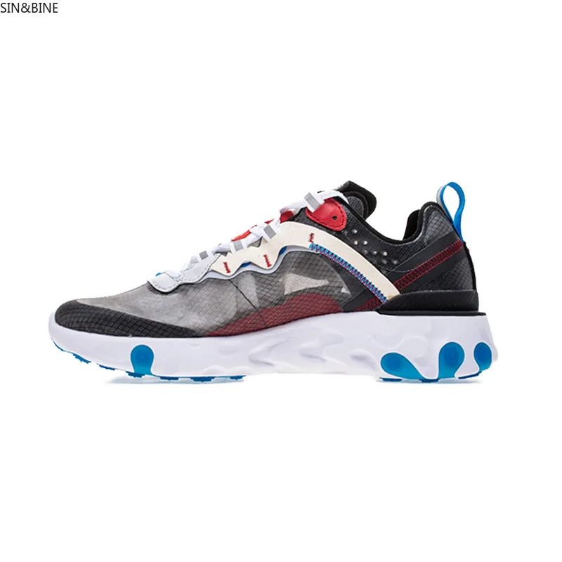 Мужские и женские кроссовки для бега react element 87 55 камуфляжные с красными орбитами