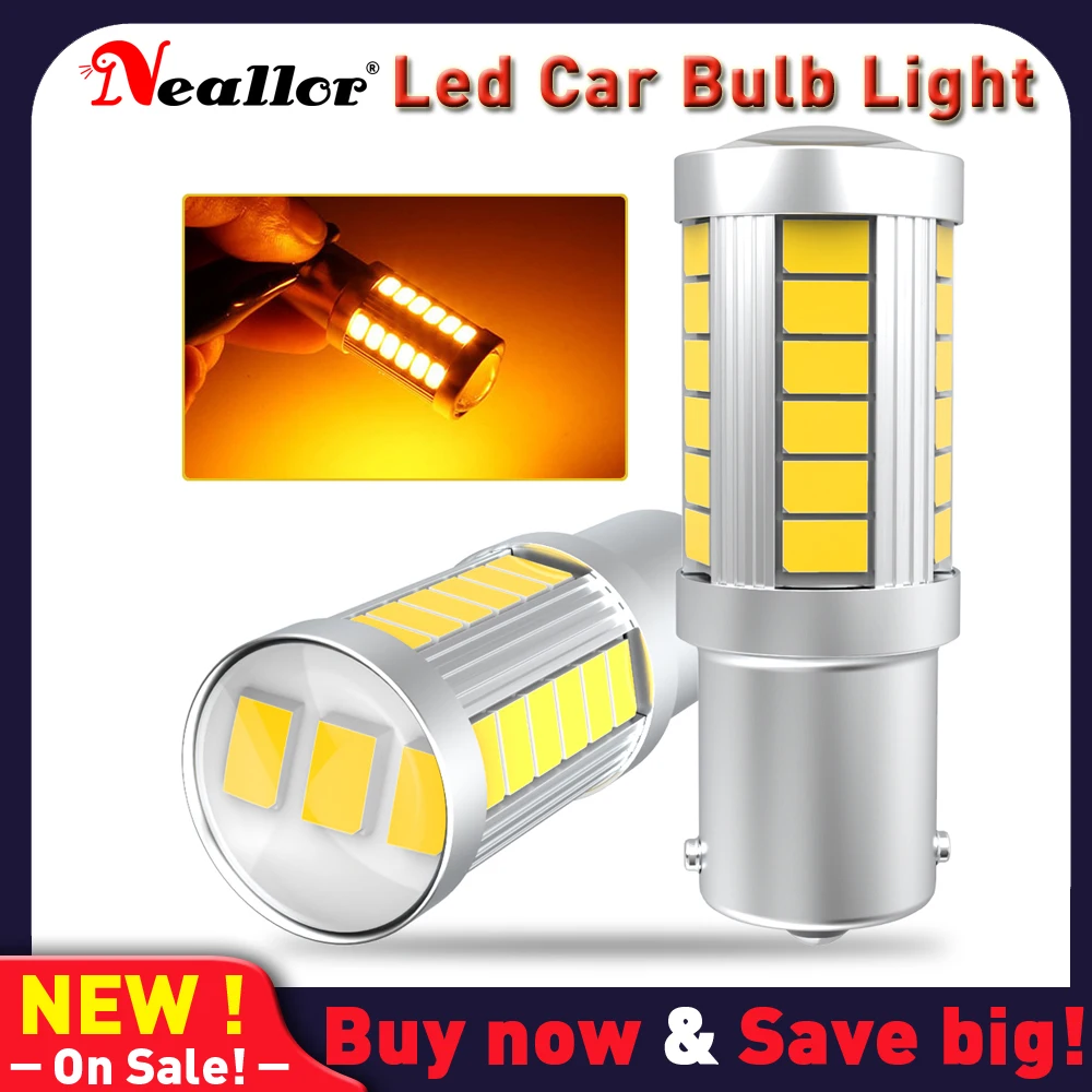 

2pcs High Quality 1156 1157 LED Car Turn Signal Light 33 SMD 5630 5730 Auto Reverse Tail Brake Bulb DRL Light DC 12V led T25 T20
