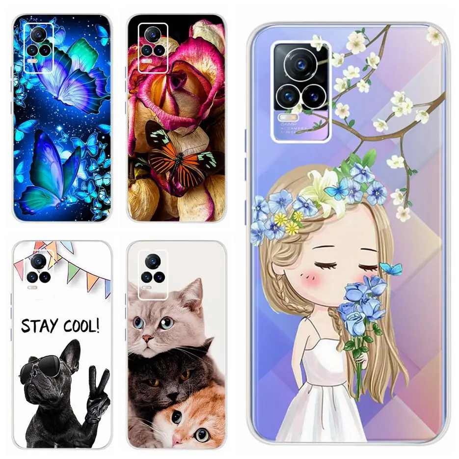 Чехол для Vivo V21e задняя крышка стильный милый чехол с рисунком V2061 телефона s V21 E V 21E