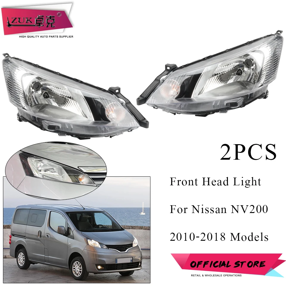 ZUK пара спереди галогенные лампы головного светильник фары для NISSAN NV200 2010 2011 2012 2013