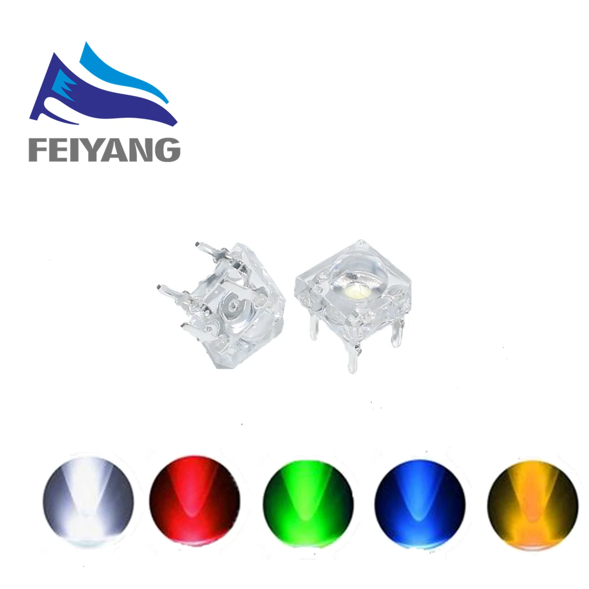 Светодиодные Автомобильные лампы 100 шт. 5 мм красный зеленый синий белый желтый