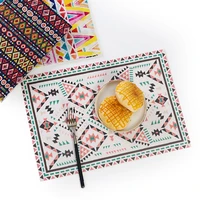printed pvc placemats bohemian waterproof oil proof insulation mat hotel home supplies table mat